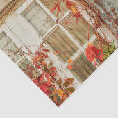 Herbstbelassen rotes gelbes Antiquitätenfenster Seidenpapier (Ausschnitt)