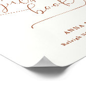 Herbstbelästigung Elegante Hochzeit im Herbst Gäst Poster (Ecke)