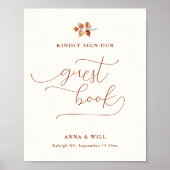 Herbstbelästigung Elegante Hochzeit im Herbst Gäst Poster (Vorne)