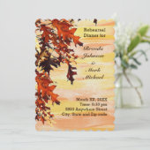 Herbstbelästigung Farbrauschen Probe Abendessen ei Einladung (Stehend Vorderseite)