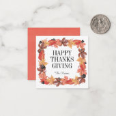 Herbstbelästigung glückliche Danksagkarte Mitteilungskarte (Vorderseite/Rückseite Beispiel)