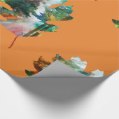 Herbstbelästigung Kunst, Blättertafel Geschenkpapier (Ecke)