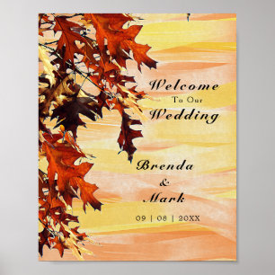 Herbstbelästigung orange Gelbschwinde Begrüßung Poster