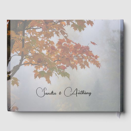 Herbstbelaves rustikales Gästebuch (Rückseite)