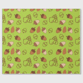 Herbstbelebtes Grüner Fall Nahtloses Wrapping Pape Geschenkpapier (Flach)