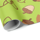 Herbstbelebtes Grüner Fall Nahtloses Wrapping Pape Geschenkpapier (Rolleneckpunkt)