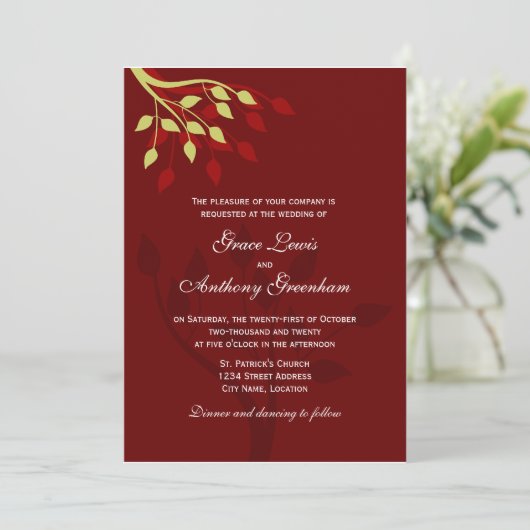 Herbstbelebungen Einladung (Stehend Vorderseite)