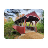 Herbstbelmont überdachte Brücke NH Magnet (Horizontal)