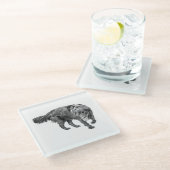 Herbstbeobachtung unter den Blätter Glasuntersetzer (Schrägansicht)