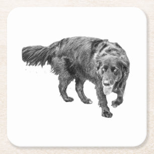 Herbstbeobachtung unter den Blätter Rechteckiger Pappuntersetzer