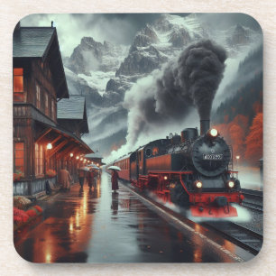 Herbstbergbahn Getränkeuntersetzer