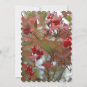 Herbstbergen Rustikale Herbstlaub Hochzeit Garten Einladung (Rückseite)