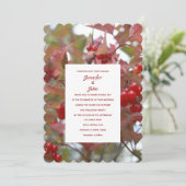 Herbstbergen Rustikale Herbstlaub Hochzeit Garten Einladung (Stehend Vorderseite)