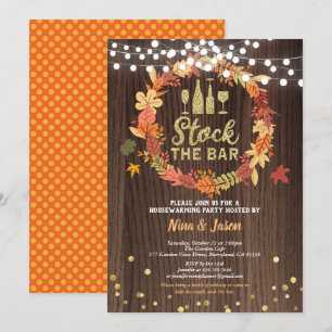 Herbstbestand des Bar-Erntedank-Party Einladung
