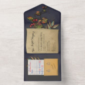 Herbstbibliothek Buch All in one Wedite All In One Einladung (Innen Boden)