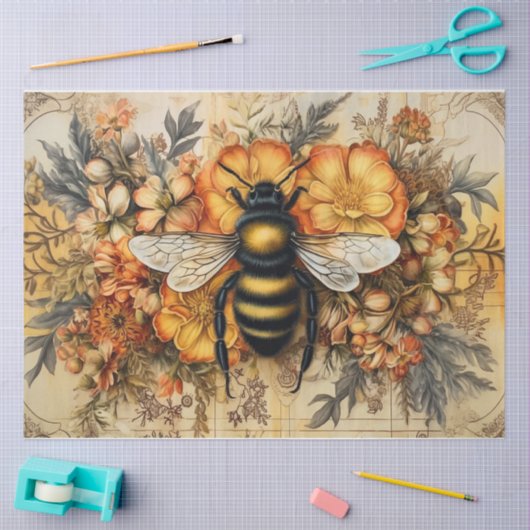 Herbstbiene Seidenpapier (Basteln)