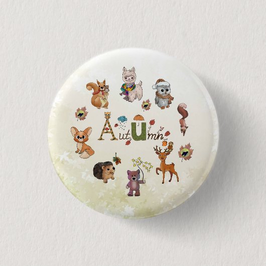 Herbstbild Button (Vorderseite)