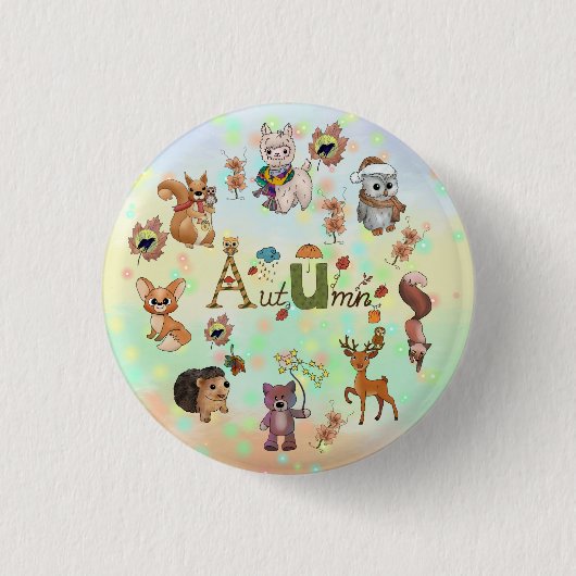 Herbstbild Button (Vorderseite)