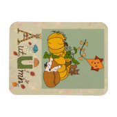 Herbstbild mit Fuchs Magnet (Horizontal)