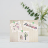 Herbstbild Pastell Postkarte (Stehend Vorderseite)