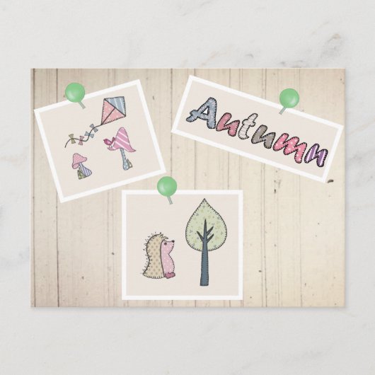 Herbstbild Pastell Postkarte (Vorderseite)