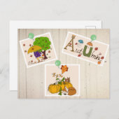 Herbstbild Postkarte (Vorne/Hinten)