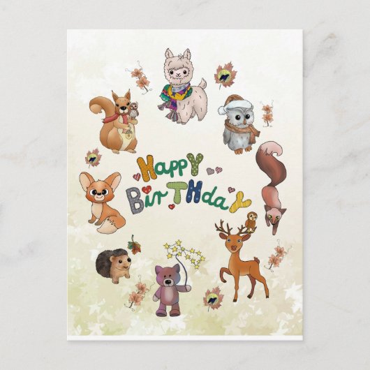 Herbstbild Postkarte (Vorderseite)