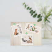 Herbstbild Wald Postkarte (Stehend Vorderseite)