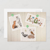 Herbstbild Wald Postkarte (Vorne/Hinten)