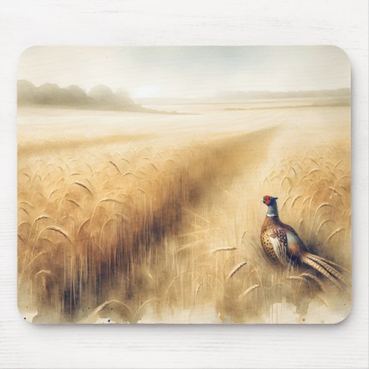 Herbstbläschen im Weizenfeld Mousepad (Vorne)