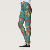 Herbstblatt Aquamarin Leggings (Links)