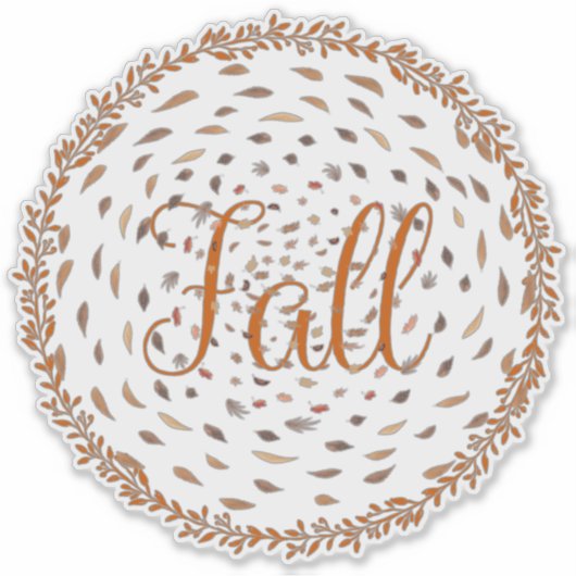 Herbstblatt-Blätter Aufkleber (Vorderseite)