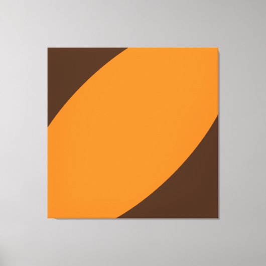 Herbstblatt. Bright Warme Orange Brown Curves Leinwanddruck (Vorderseite)