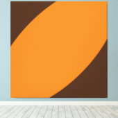 Herbstblatt. Bright Warme Orange Brown Curves Leinwanddruck (Insitu (Holzboden))