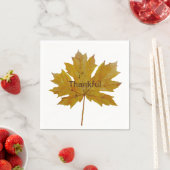 Herbstblatt dankbar Wasserfarbe Serviette (Beispiel)