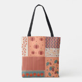Herbstblatt-Eicheln-Patchwork-Muster-Kunst Tasche (Rückseite)