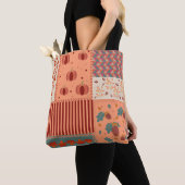 Herbstblatt-Eicheln-Patchwork-Muster-Kunst Tasche (Von Nahem)