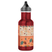 Herbstblatt-Eichen-Patchwork-Muster-Kunst Edelstahlflasche (Rechts)