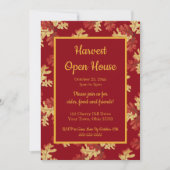 Herbstblatt Ernte Open House Einladung (Vorderseite)
