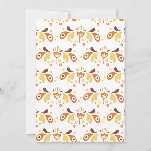 Herbstblatt Erntedank Abendessen Einladung (Rückseite)