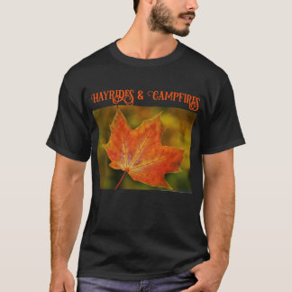 Herbstblatt: Hayrides & Campfire T - Shirt
