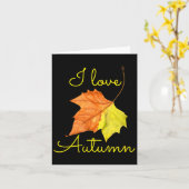 Herbstblatt Herbst September Karte (Gelbe Blume)