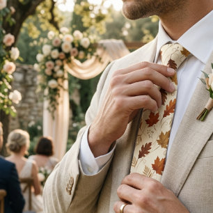 Herbstblatt-Hochzeit Krawatte