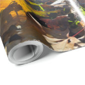 Herbstblatt in der Sonne Geschenkpapier (Rolleneckpunkt)