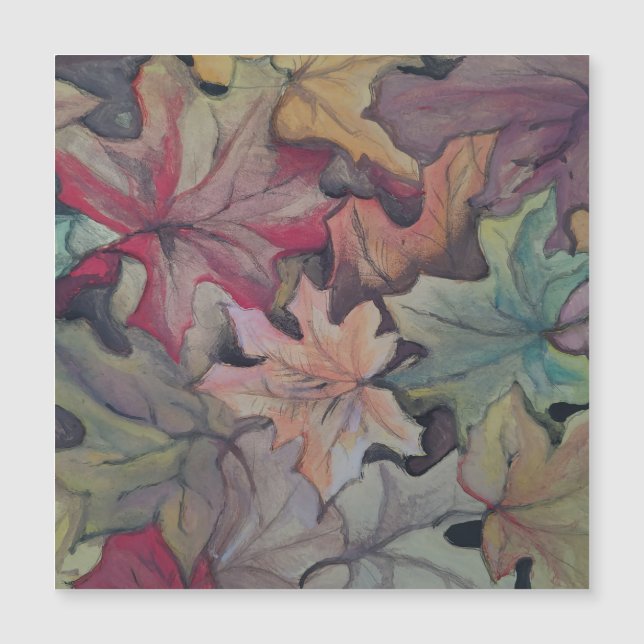 Herbstblatt Magnetkarte (Vorderseite)