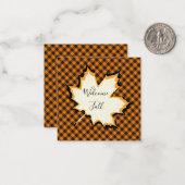 Herbstblatt Mitteilungskarte (Vorderseite/Rückseite Beispiel)