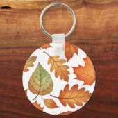 Herbstblatt Nahtlos Schlüsselanhänger (Rückseite)