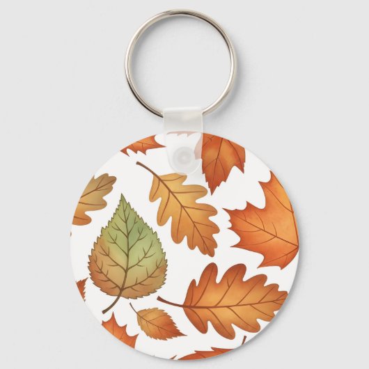 Herbstblatt Nahtlos Schlüsselanhänger (Rückseite)