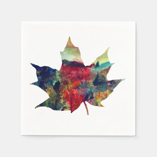 Herbstblatt Papier Napkins Serviette (Vorderseite)