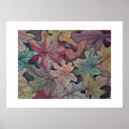 Herbstblatt Poster